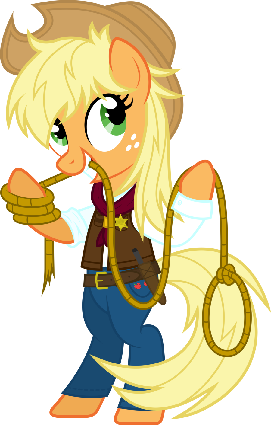Sheriff Applejack By Hotsun6392 Sheriff Applejack By - Mlp Applejack Sheriff (900x1408)