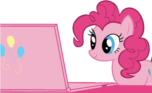 Pinkie Pie Princess Luna Rainbow Dash Pink Mammal Cartoon - My Little Pony Computer (500x418)