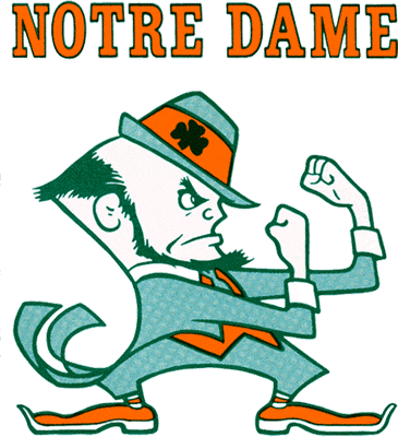 Notre Dame Fighting Irish Alternate Logo - University Of Notre Dame Fighting Irish (365x400)