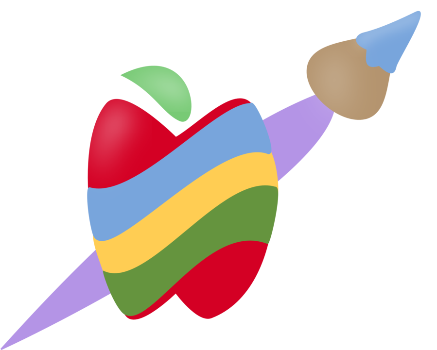 And Apple Bloom, Arts And Crafts - Mlp Cutie Mark With Apple (900x730)