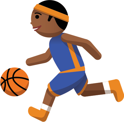 Image For Nba - Cartoon Basketball Player Png (414x406)