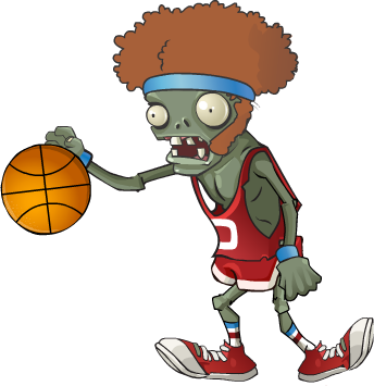 Zombie Basketball Player - Plants Vs Zombies Basketball Zombie (344x355)