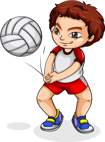 Child Euclidean Vector Plan Illustration - Play Volleyball Cartoon (800x800)