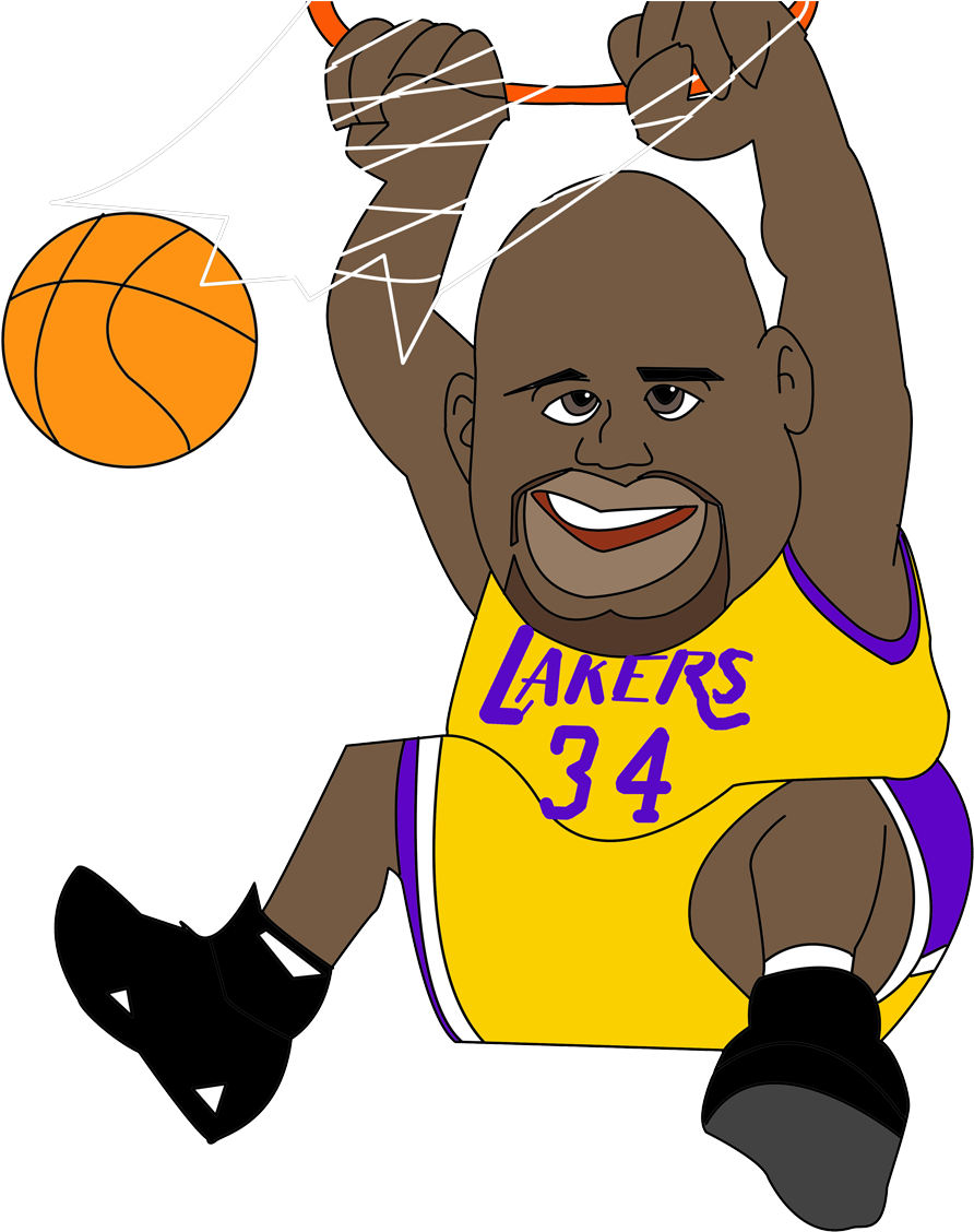 Nba All-star Game Los Angeles Lakers Basketball Cartoon - Nba Clipart (1362x1253)