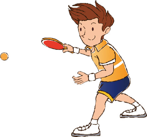 Cartoon Table Tennis Ball Sport - Characters Sports Cartoon (630x623)