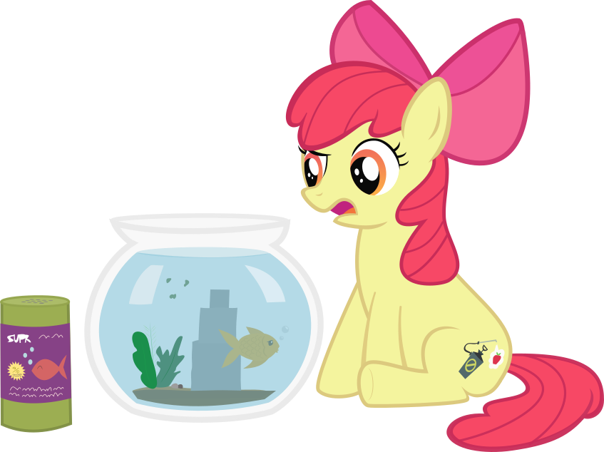 Apple Bloom Feeds A Fish By Pacificgreen - Cartoon (847x634)