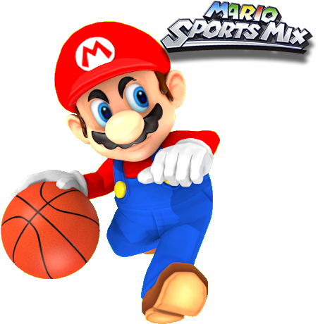 65] Mario's Playing Basketball By Maxigamer - Mario Sports Mix Wii (547x540)