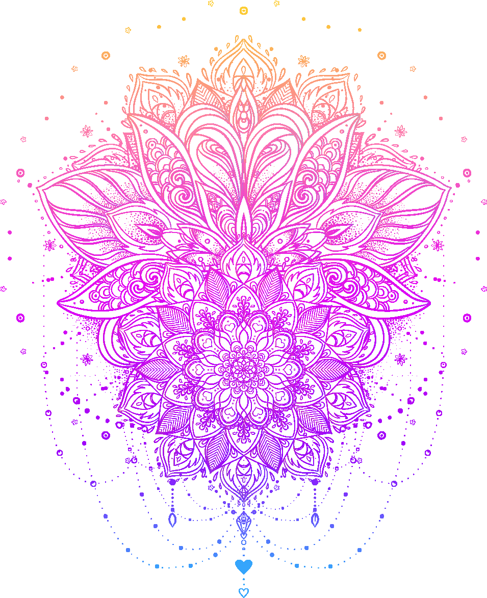 Stickers Voiture Fleurs Hippie Sticker Boheme Fleur - Lotus Flower And Moon (1200x1200)