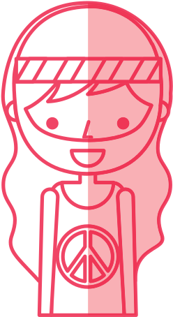 Man Hippie Vector - Hippie (550x550)