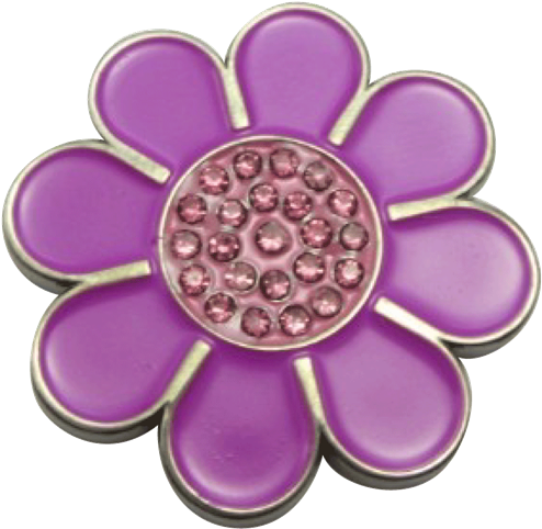 Hippie Flower Ball Marker & Hat Clip - Readygolf - Hippie Flower Ball Marker & Hat Clip (501x501)