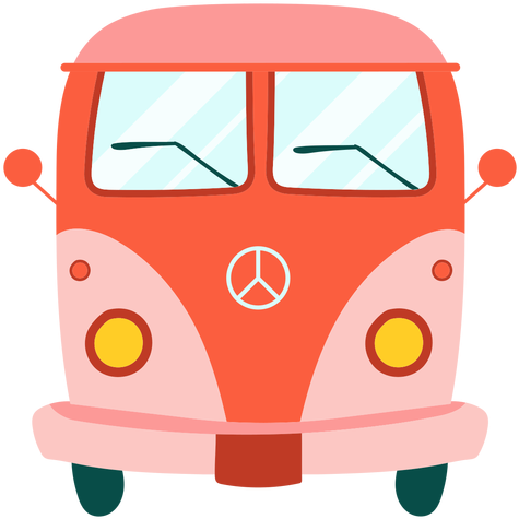 Hippie Van Element Transparent Png - Bus (512x512)