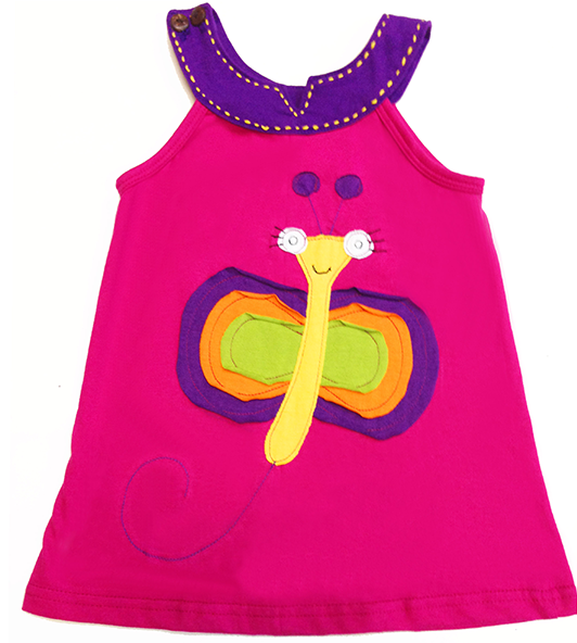 Vestido Hippie Mariposa Para Bebes - Active Tank (800x800)