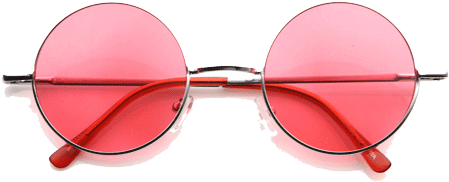 Itgirl Shop Round Colors Hippie Sunglasses Aesthetic - Zerouv 7133 Lennon Style Round Circle Metal Sunglasses (460x460)