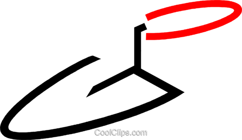 Trowel Royalty Free Vector Clip Art Illustration - Trowel Royalty Free Vector Clip Art Illustration (480x279)