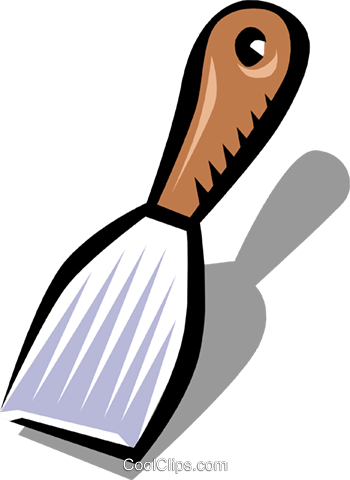 Paint Scrapper Royalty Free Vector Clip Art Illustration - Paint Scrapper Royalty Free Vector Clip Art Illustration (350x480)
