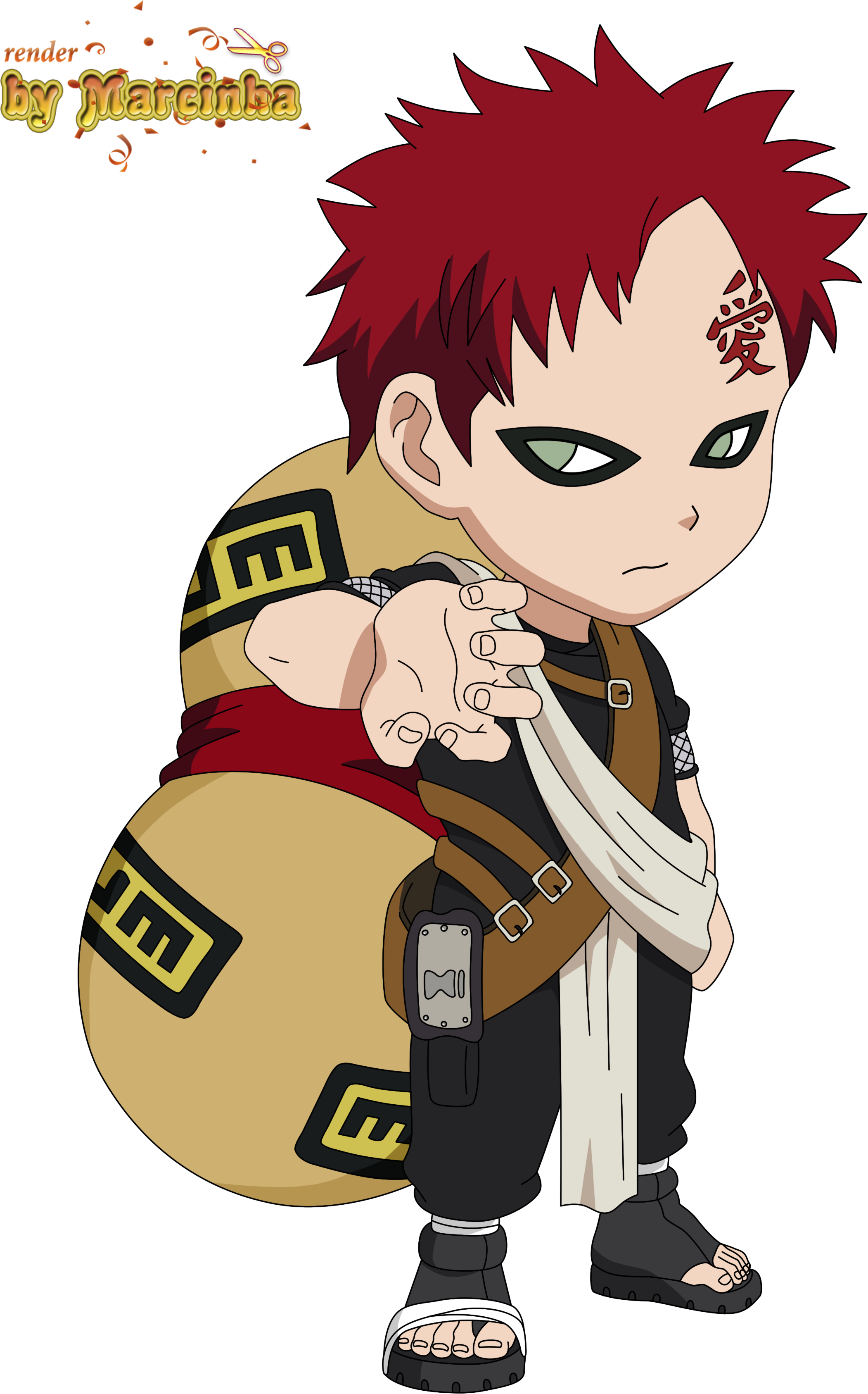 Chibi Gaara By Marcinha20 - Gaara Chibi (2500x3600)