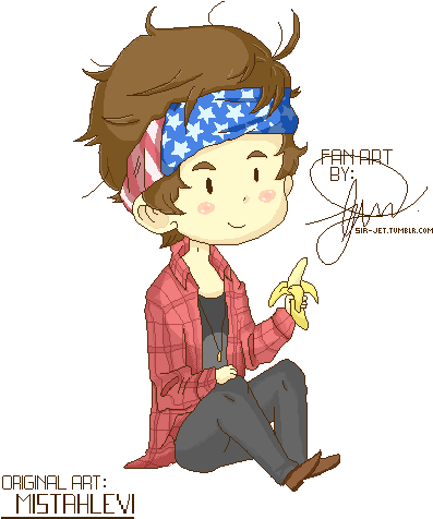 One Direction Clipart Anime Chibi - Harry Style Anime (407x480)