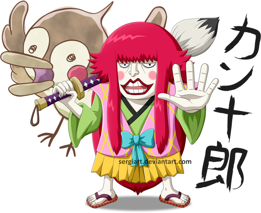 Chibi Kanjuro By Sergiart - One Piece Kanjuro Fanart (900x737)