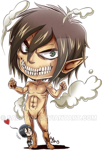 Shingeki No Kyojin - Attack On Titan Chibi (400x539)