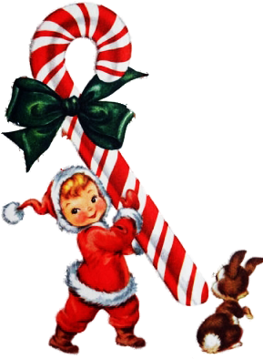 Making Merry For Over 25 Visitors - Vintage Zuckerstange-weihnachtskarte Karte (300x400)