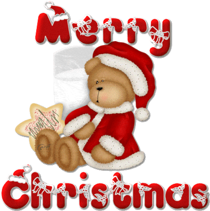 Merry Christmas - Merry Christmas Teddy Bear (434x433)