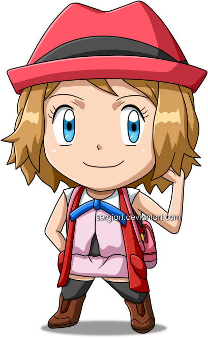 Chibi Serena By Sergiart - Pokemon Xy Chibi (409x666)