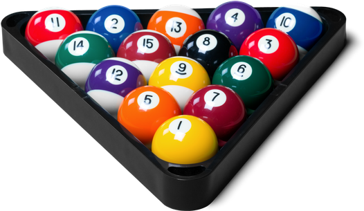 Arranged Billiard Balls - Cue Sports (550x304)