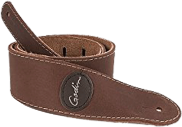Godin Mat Brown Leather Guitar Strap With Contrast - Godin Guitars 037254 Guitar Strap Godin Mat Brown Leather (480x480)