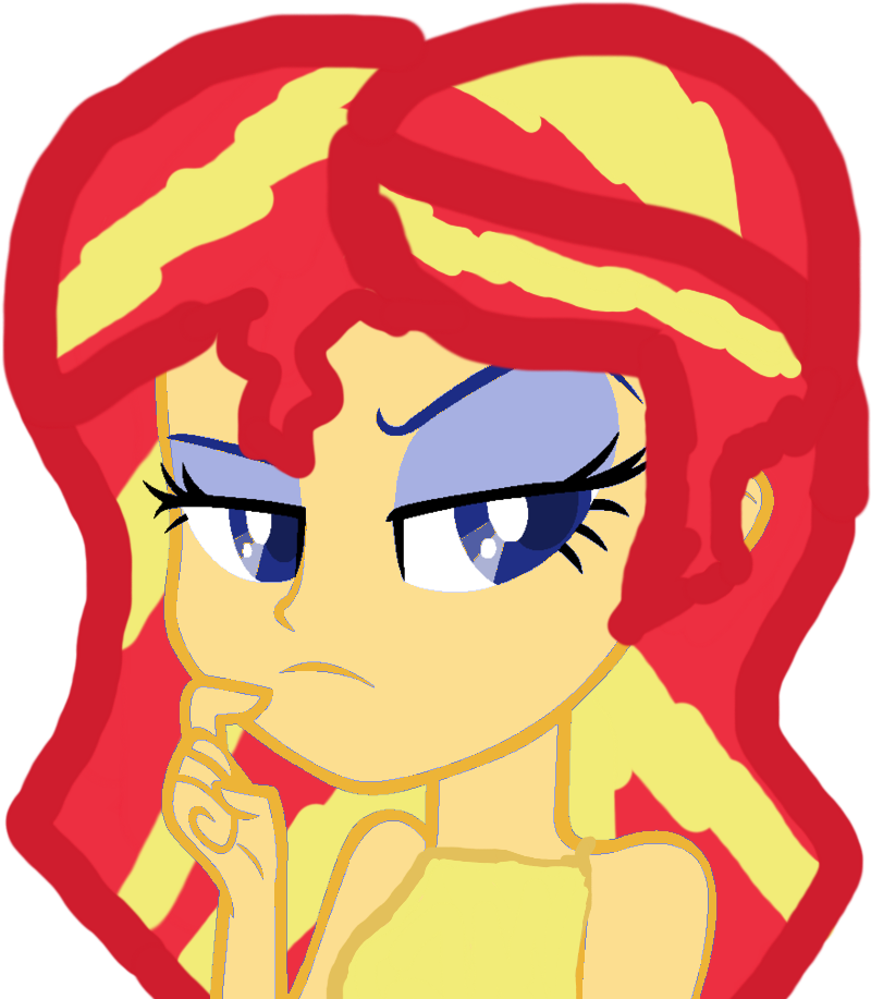 Sunrise Shimmer Thinking By Supermariosuperstarr - Sunrise Shimmer Thinking By Supermariosuperstarr (872x917)