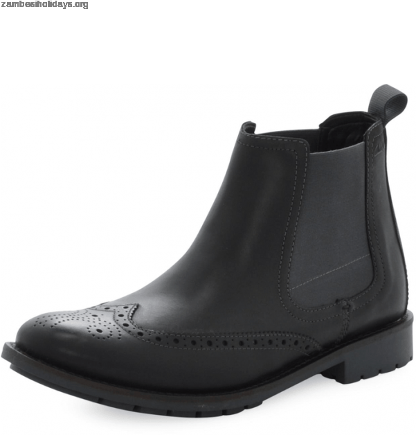 Men's Clarks Garnet Hi Black Leather - Us Navy Safety Boots (600x750)