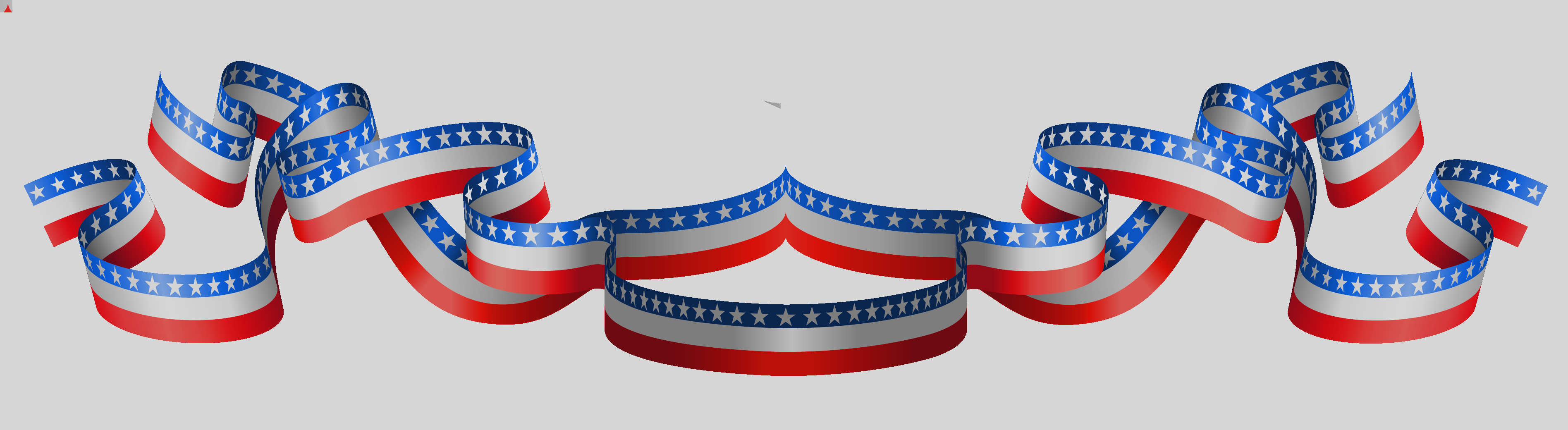 Us Flag Border Clipart (3792x1040)