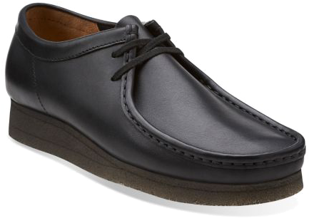 Wallabee Black Leather - Clarks Wallabee Black Leather (500x500)