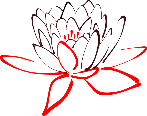 28 Collection Of Vietnamese Lotus Drawing - Red Lotus Flower Clip Art (600x472)