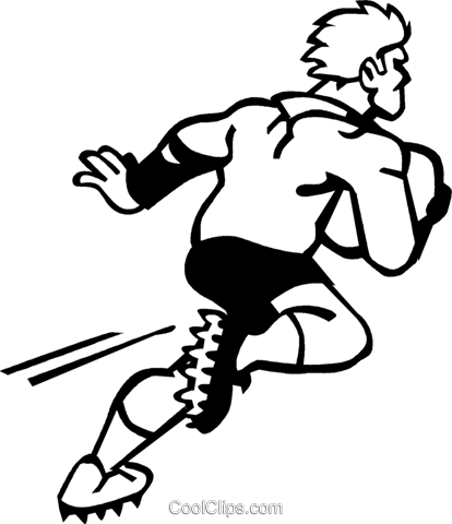 Rugby Player Royalty Free Vector Clip Art Illustration - Rugby Player Royalty Free Vector Clip Art Illustration (414x480)