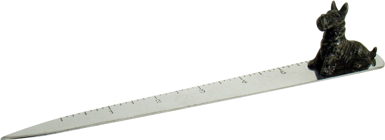 Scotty Dog Paperweight Letter Opener Ruler - Saw Chain (787x787)