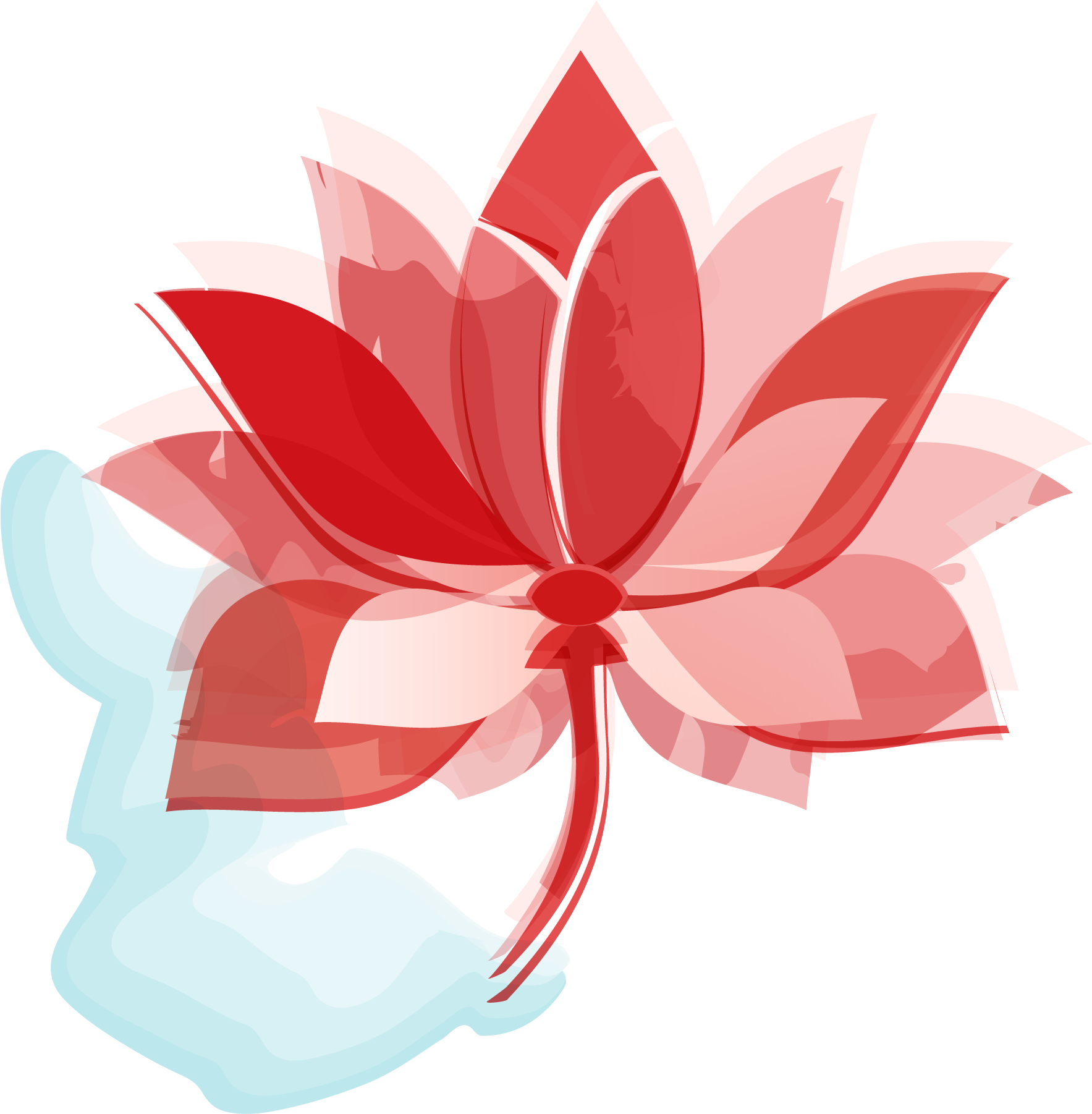 Nelumbo Nucifera Icon - Flor De Lotus Png Vermelha (1841x1922)