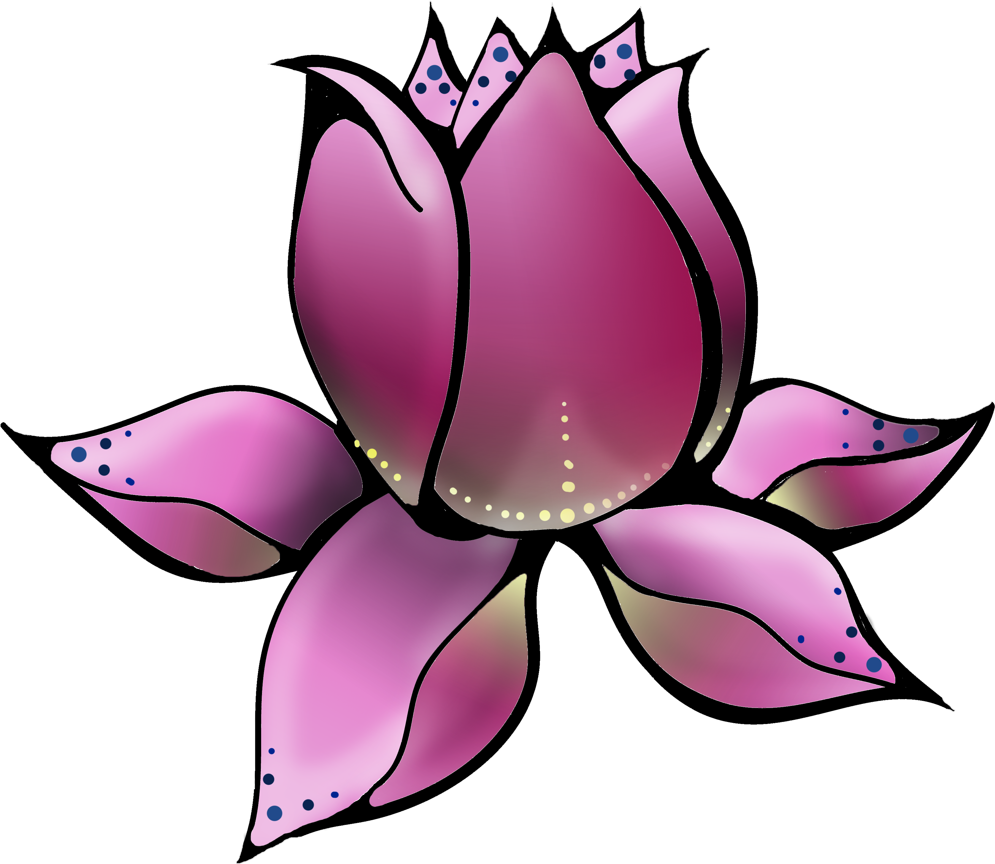 Lotus Flower By Helenaartwork On Deviantart - Moving Flower Png (3363x2975)