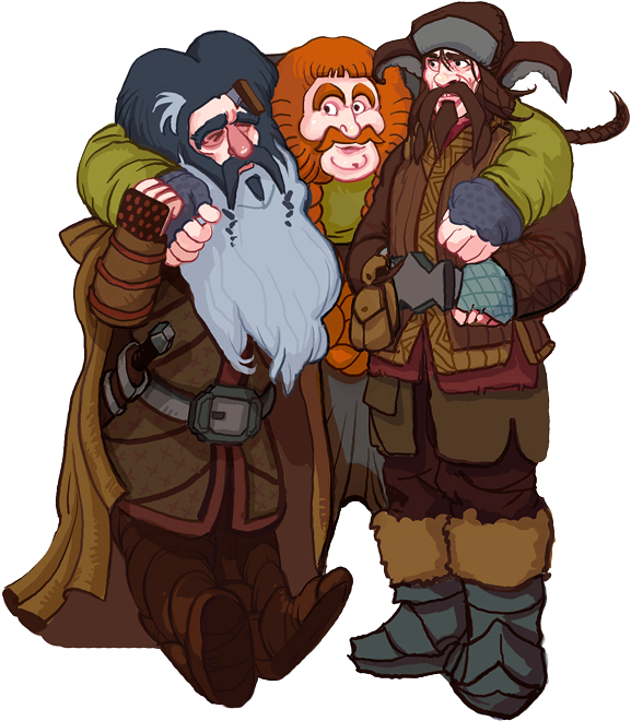 Tumblrbifurbofurbombur - Hobbit Dwarves Png (666x692)