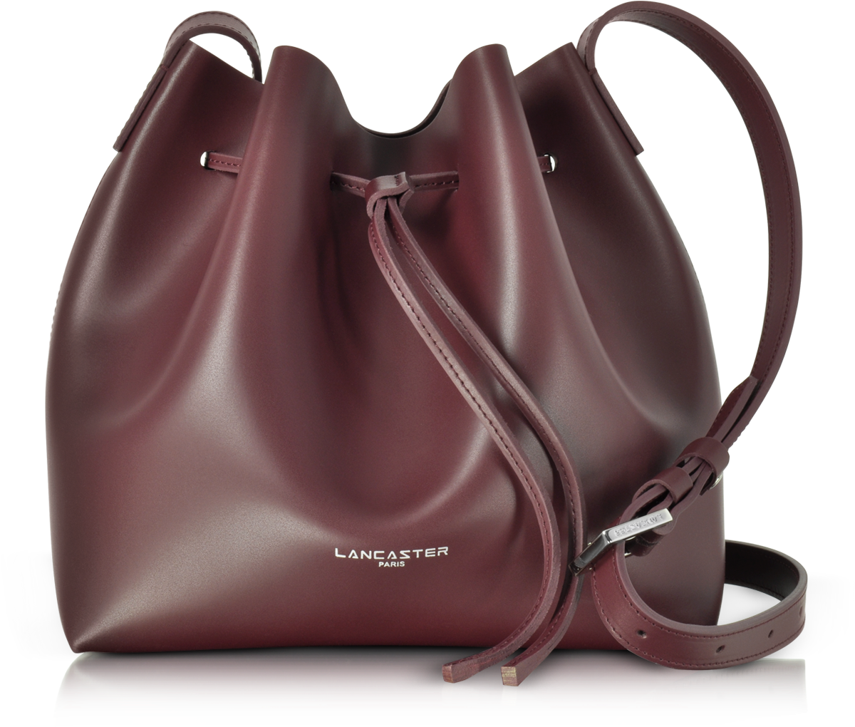 Lancaster Paris Pur Smooth Leather Bucket Bag Women - Lancaster Paris Bucket Bag Burgundy (1560x1019)