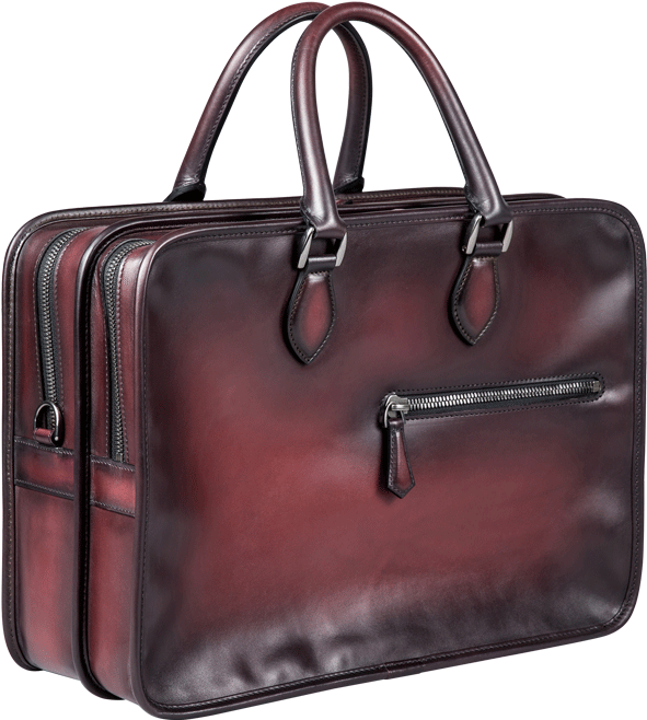 Luxury Leather Briefcases Business Bags Double Zip - Screenshot (800x800)