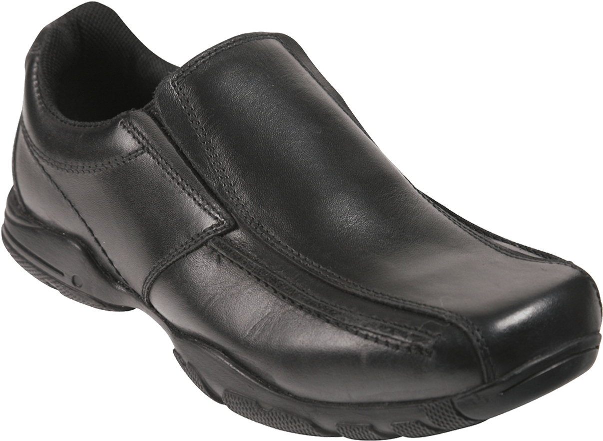 Toughees School Shoes Hoddle Black Slip On - Clarks Closed School Shoes (1500x1500)