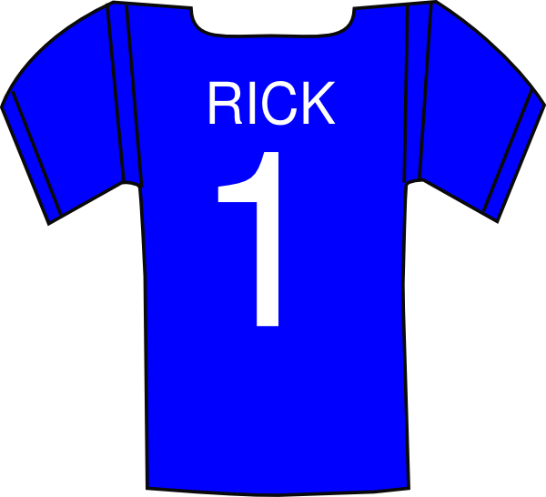 Jersey Rick Svg Clip Arts 600 X 546 Px - Football Shirt Clip Art (600x546)