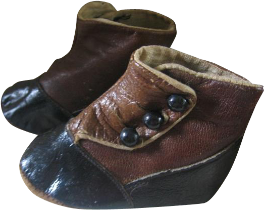 Tiny Leather 2 Toned High Top Button Baby Shoes Perfect - Suede (522x522)