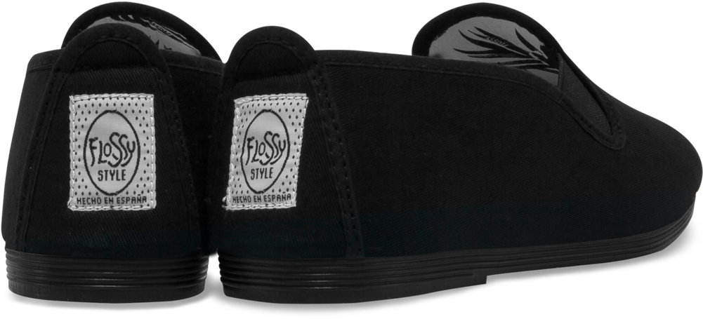 Womens Black Gaudix Slip On Plimsoll - Plimsoll Shoe (1024x1024)