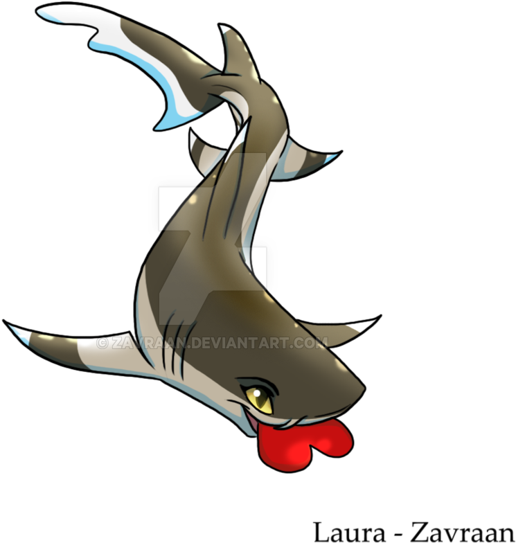 Whitetip Reef Shark Drawing Spinner Shark Oceanic Whitetip - Deviantart Hammerhead Shark (900x900)