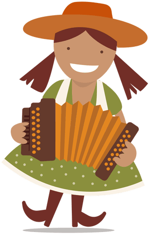 Woman Accordionist Illustration Transparent Png - Accordion (512x512)