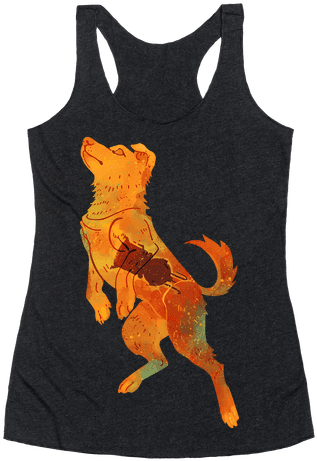 Astronaut Dog Zvezdochka Racerback Tank Top - Babadook Is A Gay Icon (484x484)