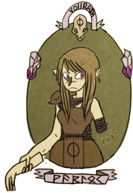 This Is Vollrath, My Half Elf Warlock In My New D&d - Cartoon (285x432)