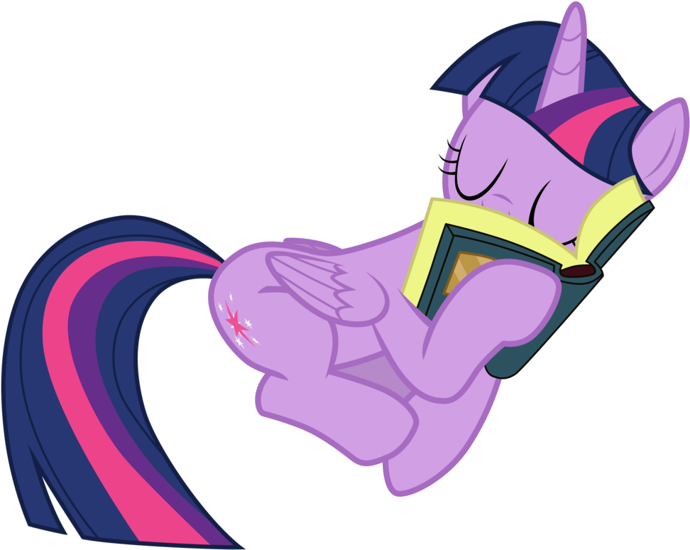 Twilight Sparkle Sleeping On A Pile Of Books By Tardifice - Illustration (997x802)