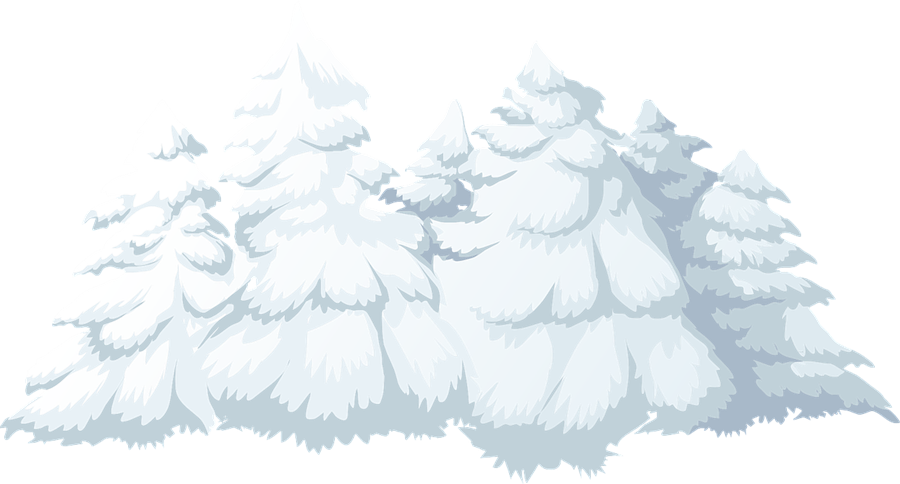 Christmas Tree Clipart Landscape - Snow Tree Vector Png (900x484)